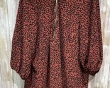 City Chic Zip Prowess V-neck Top Leopard Lust NWT size 24 XXL B63 - $28.04