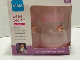 MAM Easy Start Anti-Colic Bottle 9 oz (2-Count), Baby Pink New - £8.16 GBP