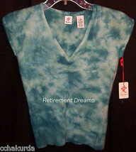 LIKE LOVE M ANGORA Sweater Shell Shirt NEW Blue Wool Blend Juniors Tie Dye - $16.00