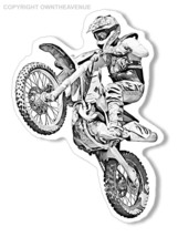 Dirt Bike Motocross Off Road Vintage Retro Car Truck Sticker Decal 3.75&quot; - £3.18 GBP