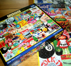 Jigsaw Puzzle 1000 Pcs Vtg Games Fads Food Memories Friends Night Fun Complete - £11.97 GBP