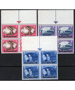 ZAYIX Bechuanaland 137-139 MNH Blocks Overprint WWII Military 062723S71 - £5.80 GBP