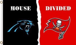 Carolina Panthers and Tampa Bay Buccaneers Divided Flag 3x5ft - £13.51 GBP