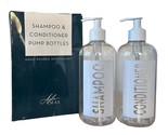 Modern Refillable Shampoo &amp; Conditioner Dispensers 500ml / 16.9oz PET Bo... - $15.83