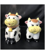 Houston Harvest Holstein Cow Ceramic Sugar &amp; Creamer Set Country Farmhou... - €25,67 EUR