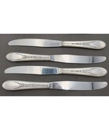 WM Rogers Mfg Set 4 Dinner Knives PRISCILLA LADY ANN Silverplate Flatwar... - $367.61 MXN