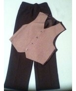 Mothers Day Size 6 TFW suit gray black vest  black suit pants 2 piece se... - £16.50 GBP