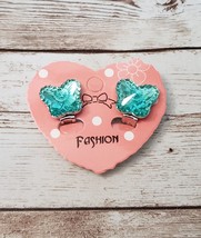 Clip On Earrings Turquoise Tone Butterfly Shape Gems - Brand New - £11.94 GBP