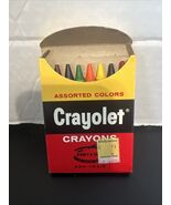 Vintage Crayolet Crayons No. 14 Binney &amp; Smith Inc. 8 Assorted Colors No... - $27.75 CAD