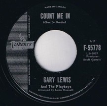 Gary Lewis Playboys Count Me In 45 rpm Little Miss Go-Go Canadian Press - £3.93 GBP