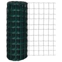 vidaXL Euro Fence Steel 32.8ftx3.3ft Green - £53.44 GBP