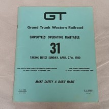 Grand Trunk Western Railroad Employee Timetable 31 1980 72 Pages - $16.95
