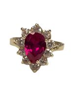 Women&#39;s Cluster ring 14kt Yellow Gold 443038 - €346,53 EUR