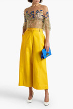 Women Yellow Real Soft Leather Pant Stylish Genuine Lambskin Formal Party Wear - £84.04 GBP+