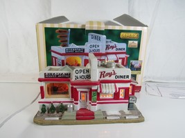 Roy&#39;s Diner Lemax Signature Collection Lighted Retired 2007 Christmas Vi... - $43.61