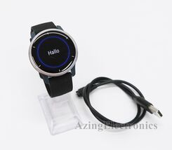 Garmin Venu 2 GPS Smartwatch 45mm Silver Bezel w/ Granite Blue Case READ - $77.99