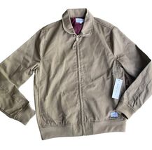 NWT Five Four Men’s Zip Up Khaki Jacket/ Coat Size Small New With Tags - $336.11 MXN
