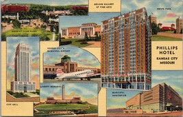 Phillips Hotel Kansas City MO Postcard PC572 - $4.99