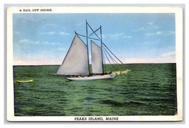 Generic Scenic Greetings Boat on Water Peaks Island Maine ME WB Postcard V3 - £3.06 GBP