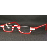 BERNHARD HALF 4 103 Red /White HANDMADE UNIQUE RARE EYEGLASSES 39-19-150... - $3,273.76 MXN