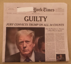 New York Times Newspaper Trump Guilty on All 34 Counts May 31, 2024 NF - $258.83 MXN