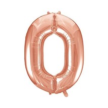 34 Giant Rose Gold Foil Number 0 Balloon  - $6.00