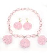 Pink cosplay Shell Necklace Bracelet Earrings Set for Movie Costume - £8.21 GBP