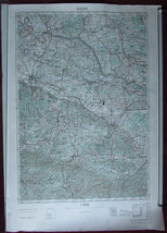 1958 Original Military Topographic Map Slatina Croatia Yugoslavia JNA De... - $39.07