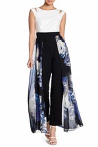 Sangria Printed Chiffon Layered Jumpsuit Sz 12 - $67.91