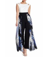 Sangria Printed Chiffon Layered Jumpsuit Sz 12 - $1,252.51 MXN