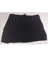 Merona Womens Skort Medium Black Skirt Pockets Lined Elastic Waist - £7.88 GBP