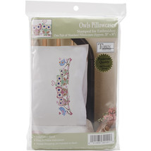 Tobin Stamped For Embroidery Pillowcase Pair 20&quot;X3. - £17.37 GBP