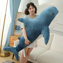 Hot Huggable Big Size Shark Plush Toy Soft Stuffed speelgoed Animal Reading Pill - £2.17 GBP+