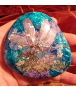 Dragonfly Splendor Mixed Media ROCK Garden Baskets Gifts Paperweight Off... - $9.99