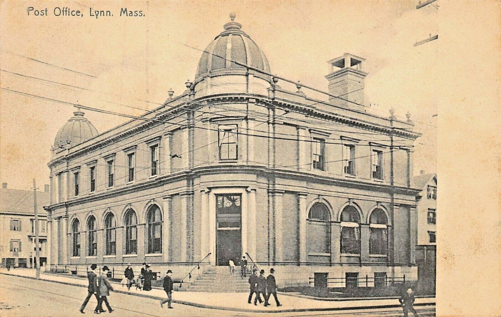 Primary image for LYNN MA~POST OFFICE~1900s ROTOGRAPH PHOTO POSTCARD