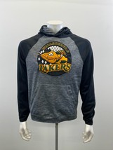 Wallaceburg Lakers Men&#39;s Hoodie Size Small Gray Black Long Sleeve Polyes... - £8.56 GBP