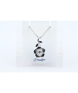 Crossfor Dancing Stone Noble Rose 925 Sterling Silver Necklace NYP-644 - $124.99