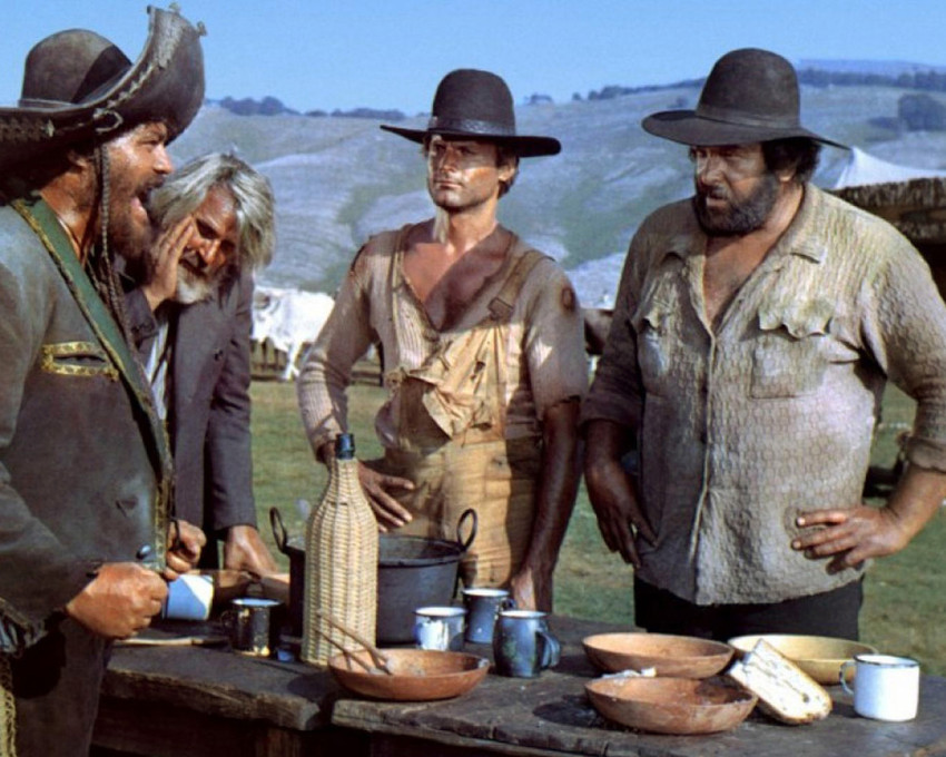 Terence Hill and Bud Spencer in Lo chiamavano Trinità... scene 8x10 Photo