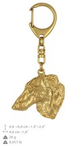 Borzoi, Russian Wolfhound, millesimal fineness 999, dog keyring, keychain - £54.35 GBP