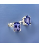 Natural Tanzanite Diamond Ring Size 6 14k W Gold 4 TCW Certified $5,950 ... - $2,267.10