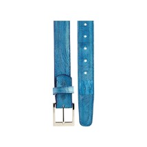 Men's Belvedere Belt Genuine Ostrich Leg Up to Size 44 Style 2000 Ocean Blue image 2