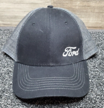 Ford Adjustable Snapback Trucker Hat ~ Black and Gray with White Logo! - £7.61 GBP