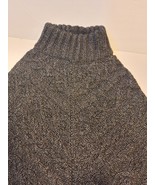 NWT Time and Tru Poncho Sweater Womens One Size Dark Gray/black Fringe  - $16.00