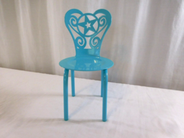 American Girl 2016 Gourmet Kitchen Set Teal Colored Metal Chair Stool for Doll - $25.76