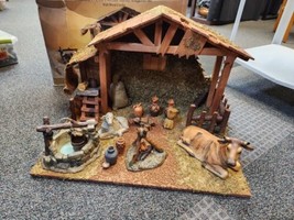 VTG Grandeur Noel Porcelain Nativity Accessory Set With Wood Creche Missing 3 Pc - $35.99