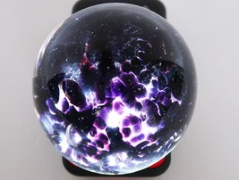 Vintage Art Glass Dark Purple Amethyst Glass Paperweight - £31.49 GBP