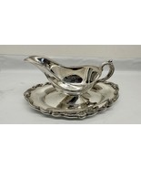 Vintage Gravy Boat with Attached Drip Plate Georgetown By FB Rogers Silv... - €42,74 EUR