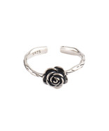 Rose Flower 925 Sterling Silver Ring - £14.32 GBP