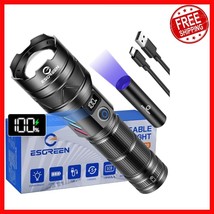 2025 Upgraded 2000 Lumens Rechargeable LED Flashlight - 5000FT, Waterproof - $800.04 MXN