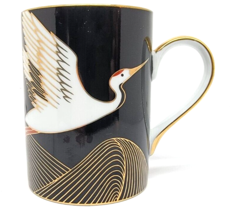 Vintage  FITZ &amp; FLOYD Coffee Tea Cup Mug NIGHT FLIGHT Bird Stork Heron P... - £10.23 GBP